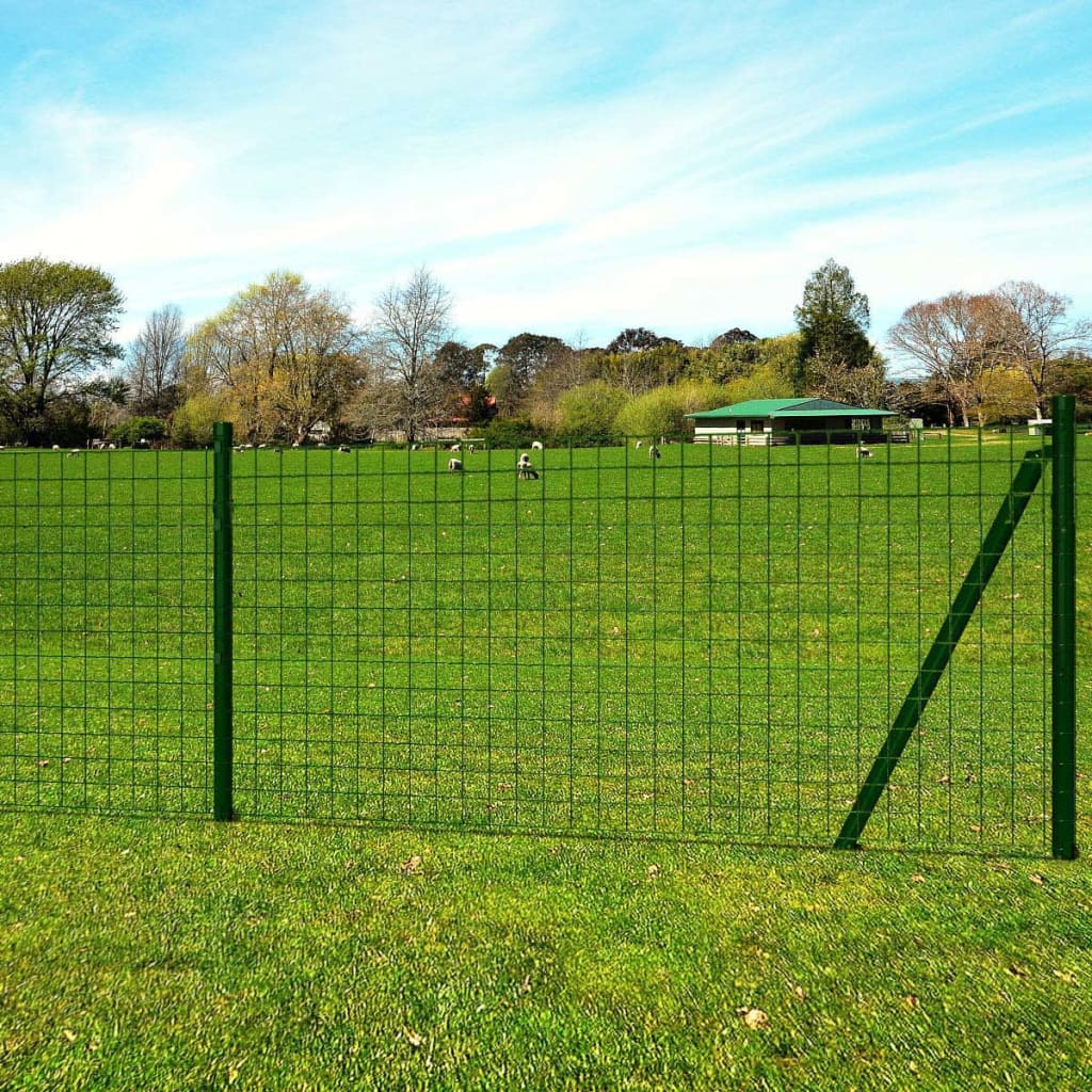 vidaXL Euro Fence zöld acélkerítés 25 x 1 m