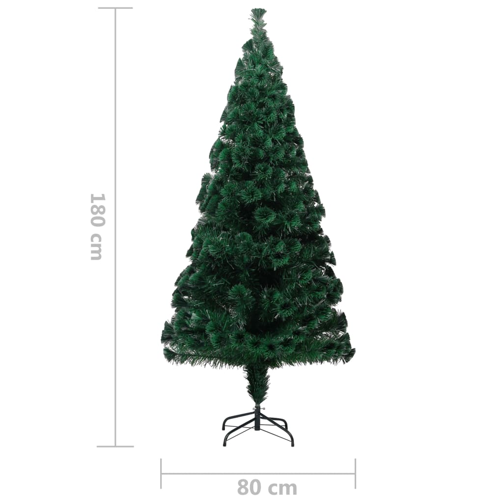 vidaXL zöld száloptikás műkarácsonyfa állvánnyal 180 cm
