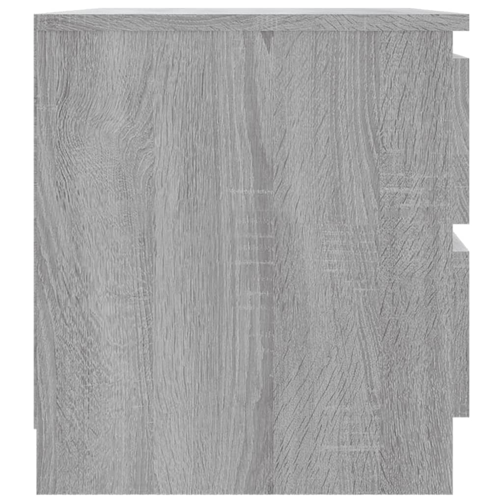 vidaXL 2 db szürke sonoma szerelt fa éjjeliszekrény 50 x 39 x 43,5 cm