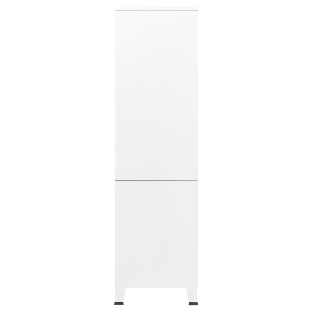 vidaXL fehér fém ruhásszekrény 90 x 50 x 180 cm