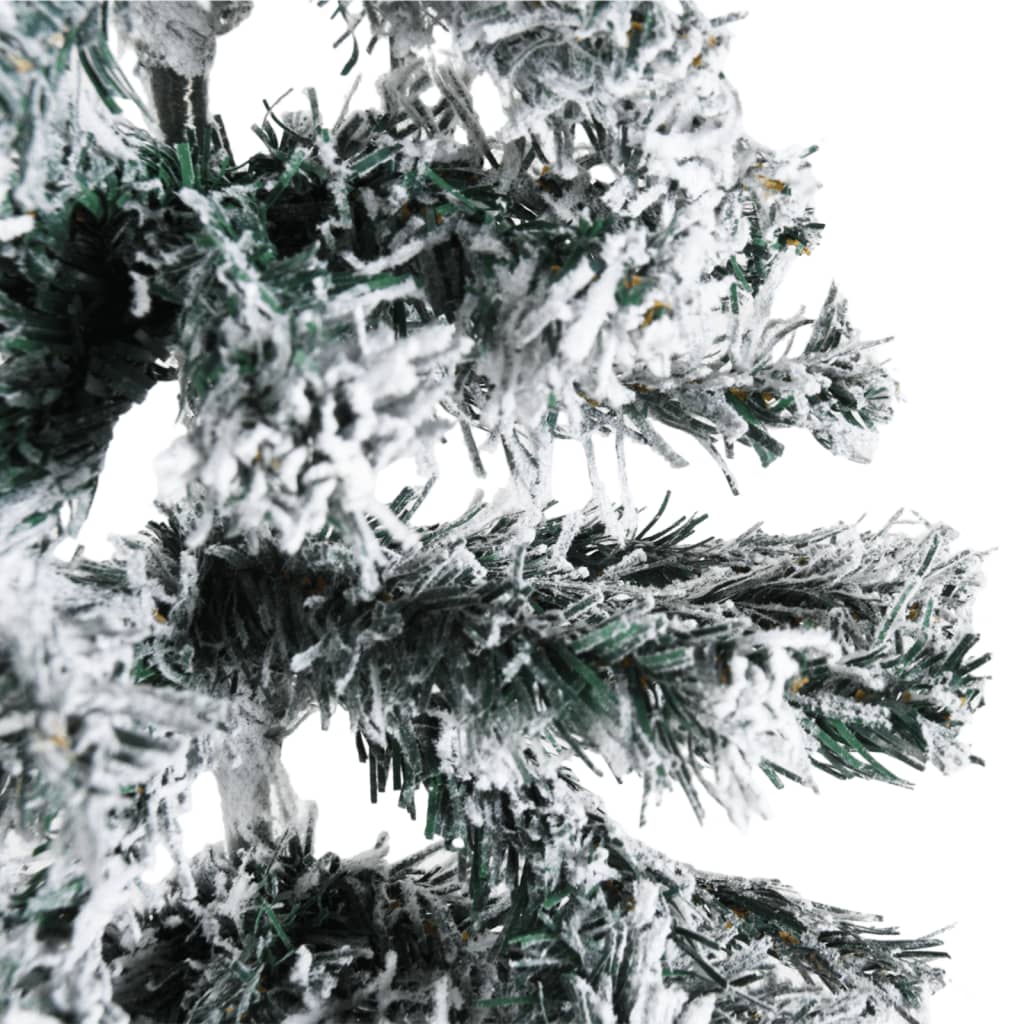 vidaXL hópelyhes vékony fél műkarácsonyfa állvánnyal 120 cm