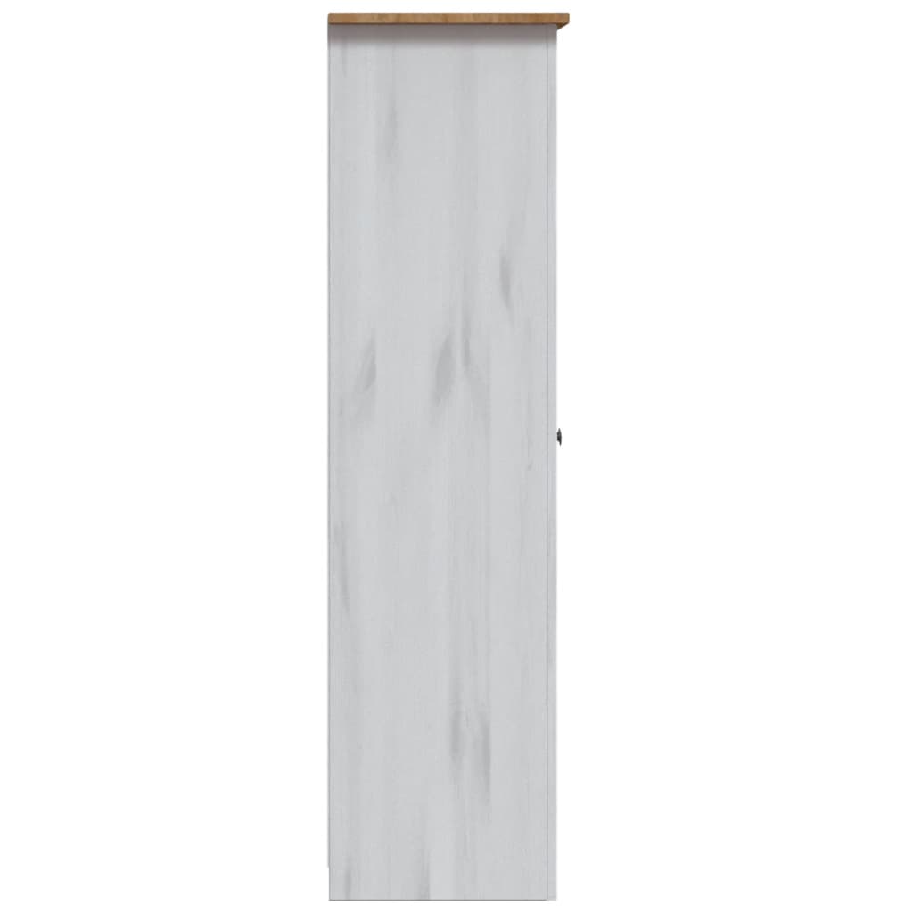 vidaXL fehér háromajtós panamafenyő ruhásszekrény 118 x 50 x 171,5 cm