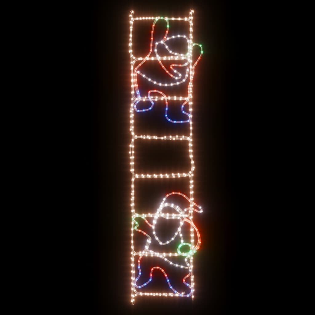 vidaXL összecsukható Mikulás a létrán figura 552 LED-del 50 x 200 cm
