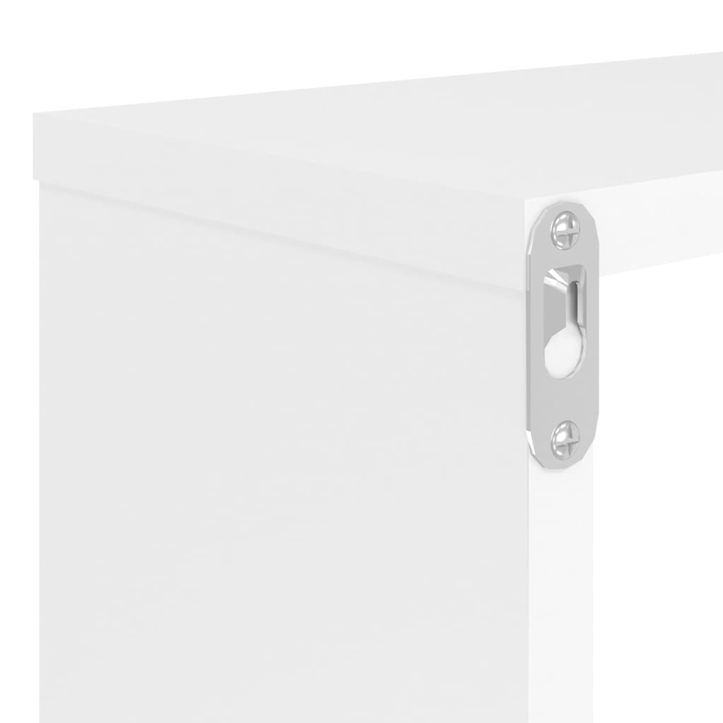 vidaXL 4 db fehér forgácslap fali kockapolc 80 x 15 x 26,5 cm