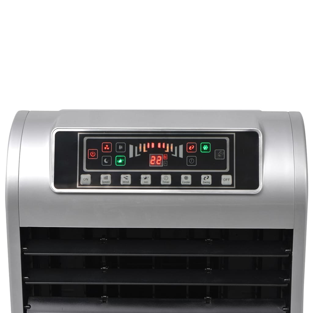 vidaXL hordozható léghűtő 120 W 8 L 385 m³/óra 37,5 x 35 x 94,5 cm