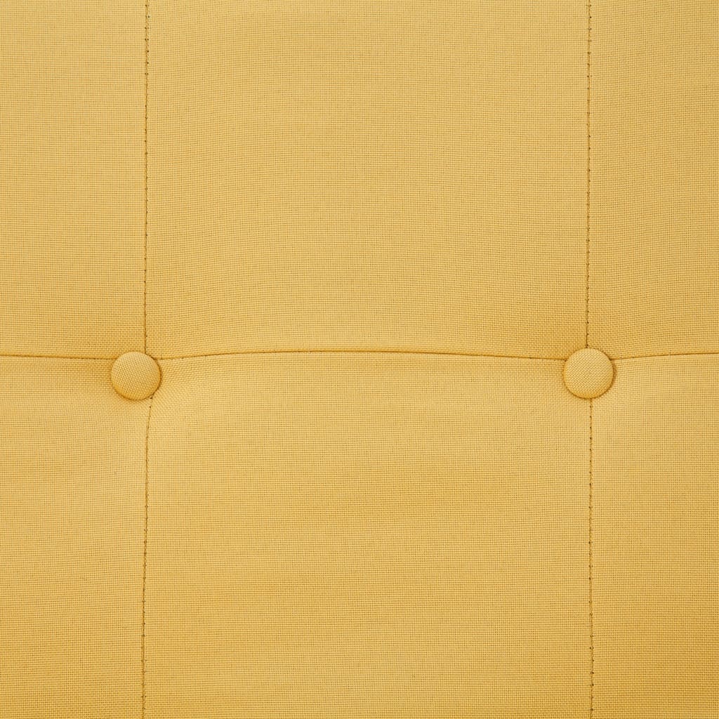 vidaXL sárga poliészter kárpitozású karfás kanapéágy