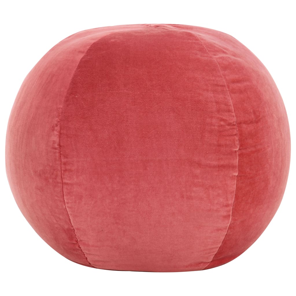 vidaXL rózsaszín pamutbársony puff 50 x 35 cm