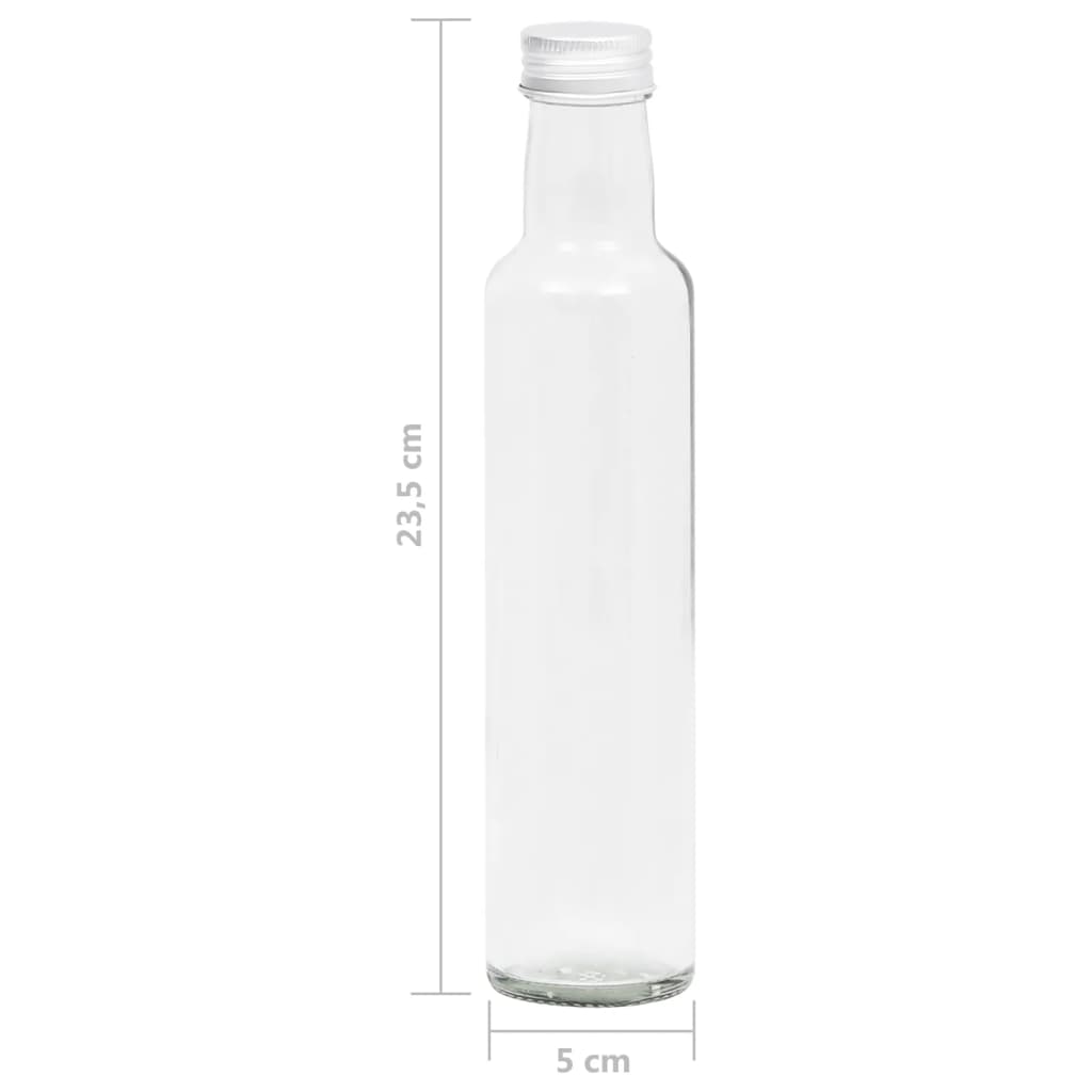 vidaXL 20 db 260 ml-es keskeny üvegpalack csavaros kupakkal