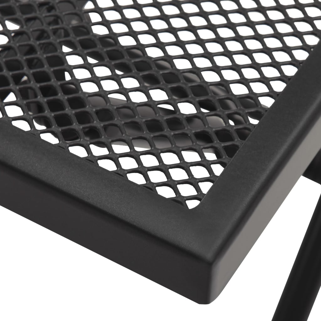 vidaXL antracitszürke acél összecsukható hálós asztal 38 x 38 x 38 cm