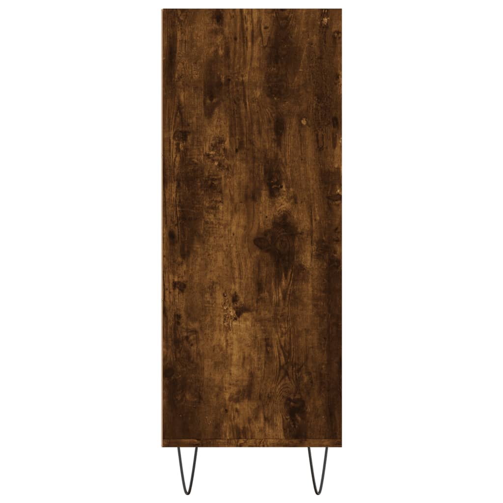 vidaXL füstölt tölgyszínű szerelt fa könyvespolc 69,5 x 32,5 x 90 cm