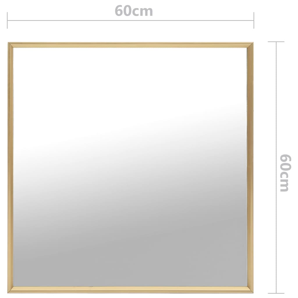 vidaXL arany színű tükör 60x60 cm