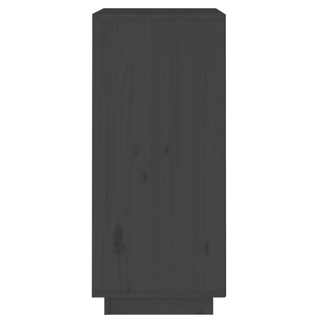 vidaXL szürke tömör fenyőfa tálalószekrény 38x35x80 cm