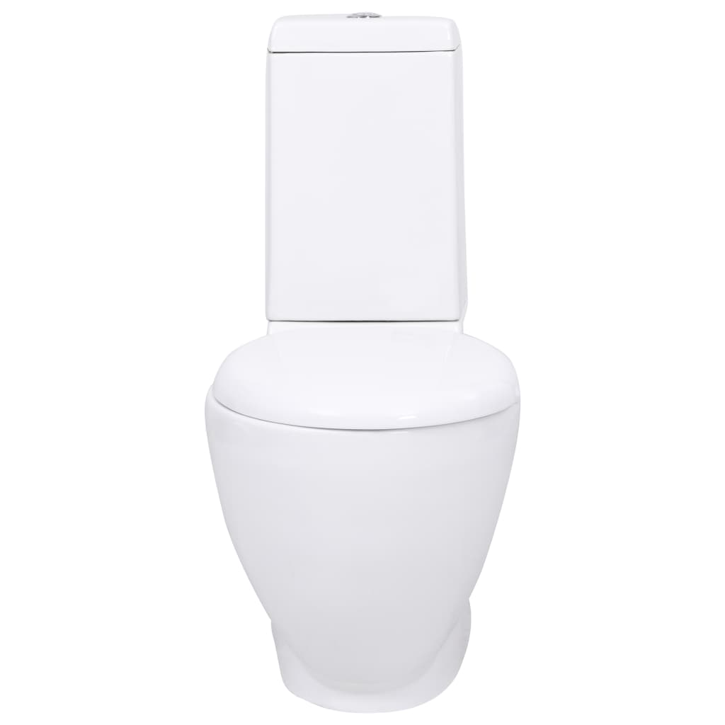 vidaXL fehér kerámia fürdőszobai kerek WC