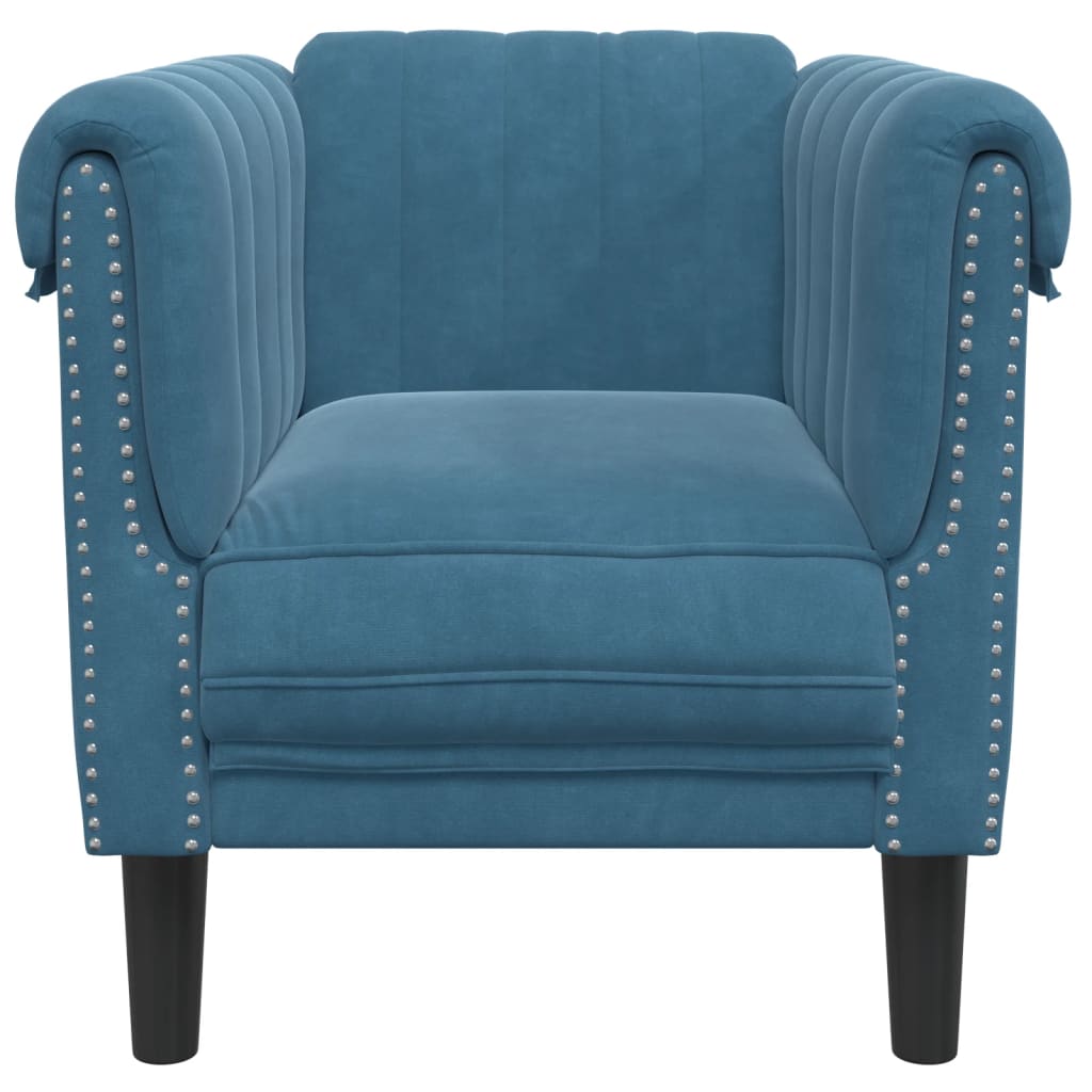 vidaXL kék bársony kanapéfotel