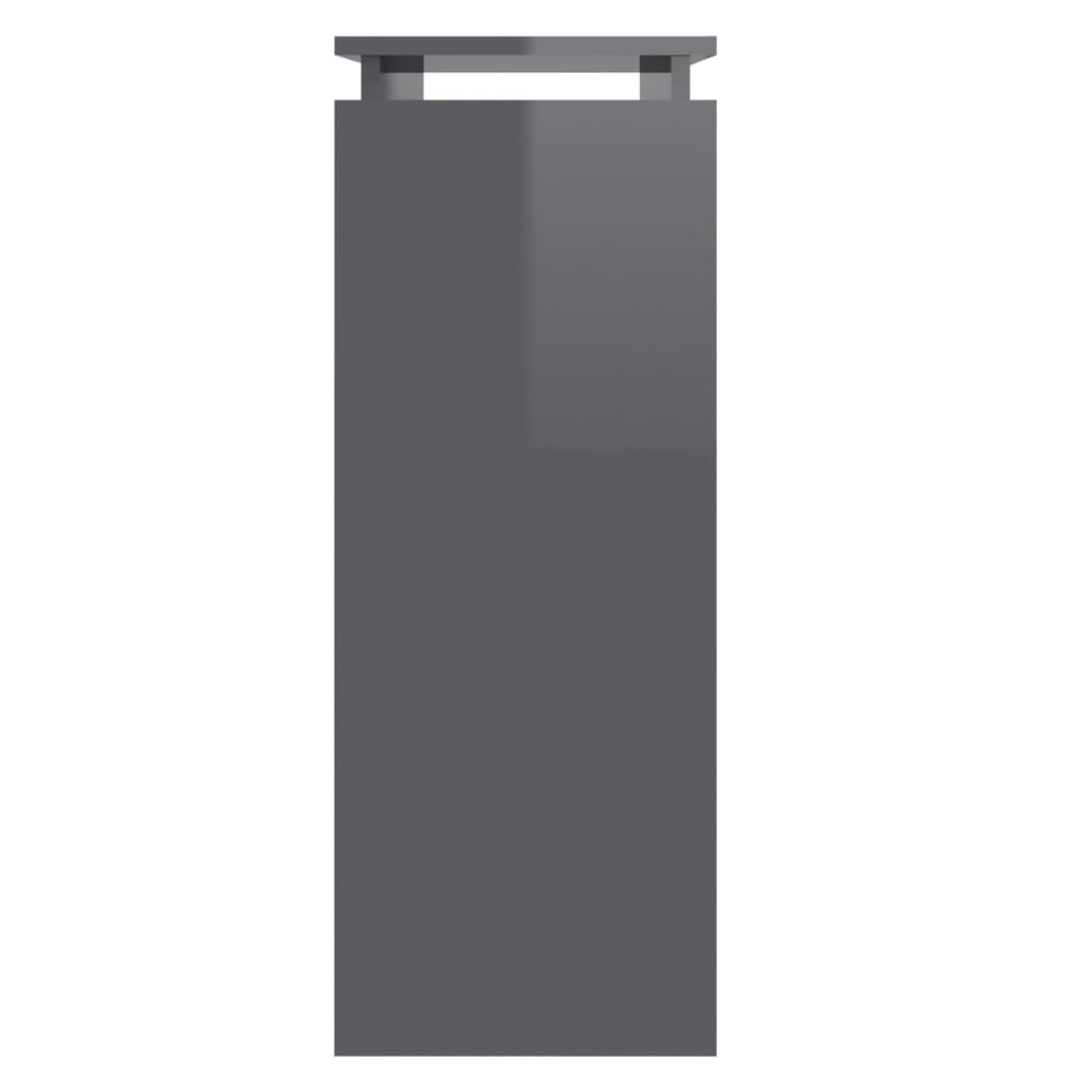 vidaXL magasfényű szürke forgácslap tálalóasztal 80 x 30 x 80 cm