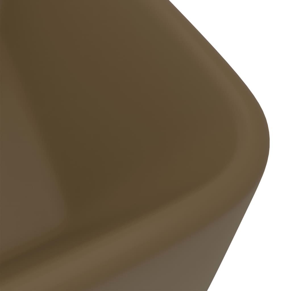 vidaXL matt krémszínű kerámia luxus mosdókagyló 41x30x12 cm