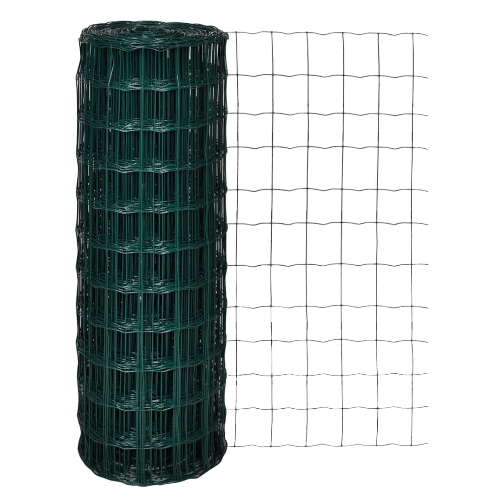 vidaXL Euro Fence zöld acélkerítés 10 x 1,7 m