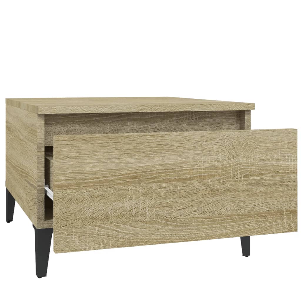 vidaXL sonoma-tölgyszínű szerelt fa kisasztal 50x46x35 cm