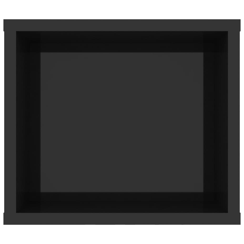 vidaXL magas fényű fekete forgácslap függő TV-szekrény 100x30x26,5 cm