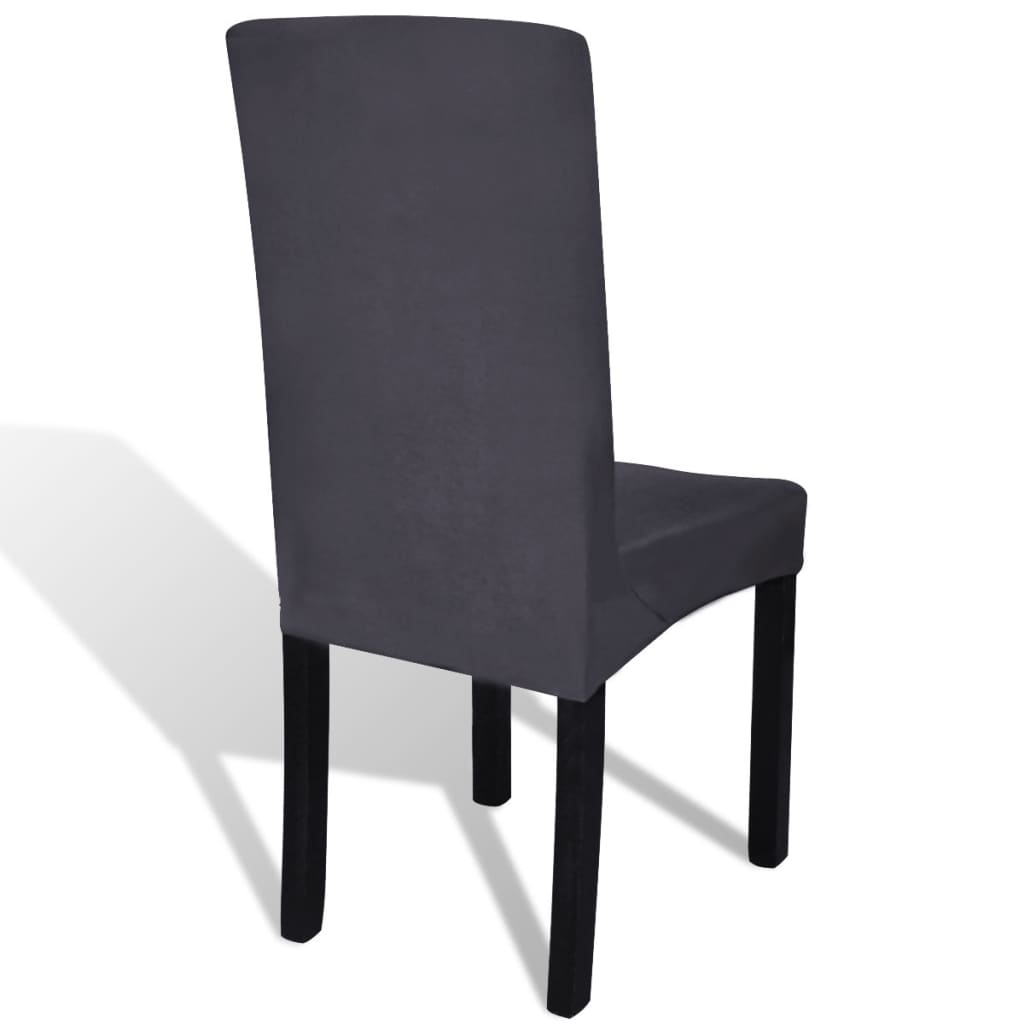 vidaXL 6 db antracitszürke szabott nyújtható székszoknya