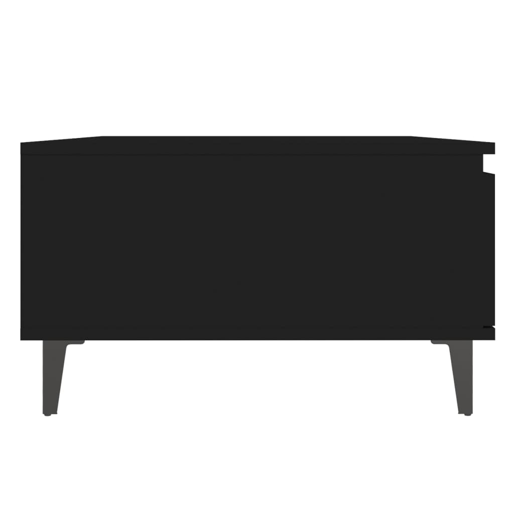 vidaXL fekete forgácslap dohányzóasztal 90 x 60 x 35 cm