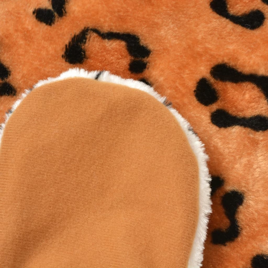 vidaXL barna plüss leopárd szőnyeg 139 cm