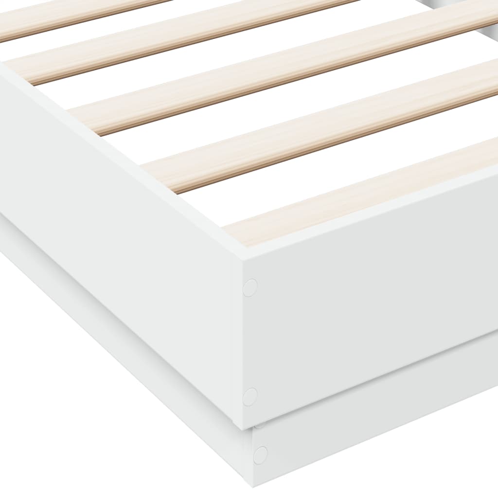 vidaXL fehér szerelt fa ágykeret 90 x 190 cm