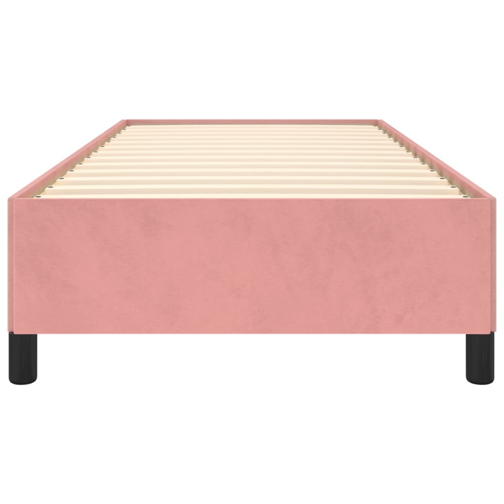 vidaXL rózsaszín bársony ágykeret 90x200 cm