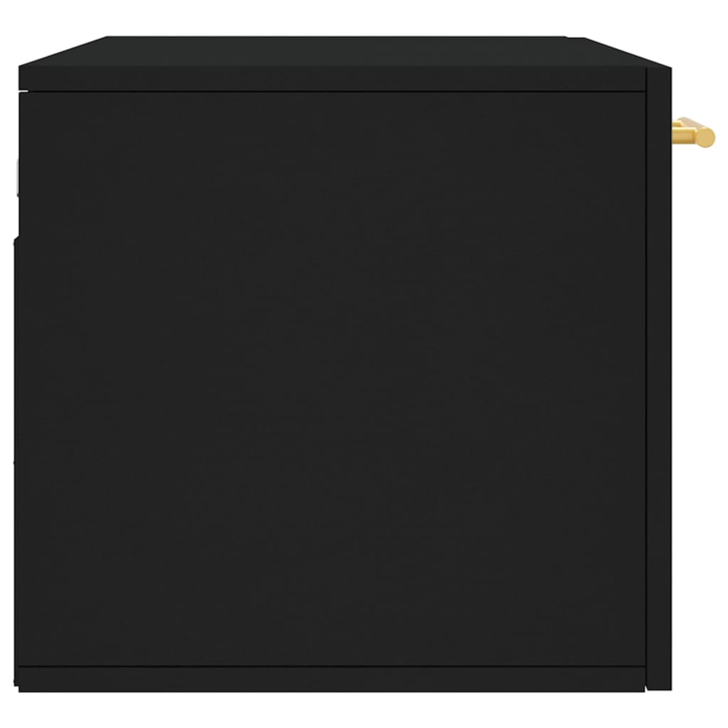 vidaXL fekete szerelt fa faliszekrény 80 x 36,5 x 35 cm