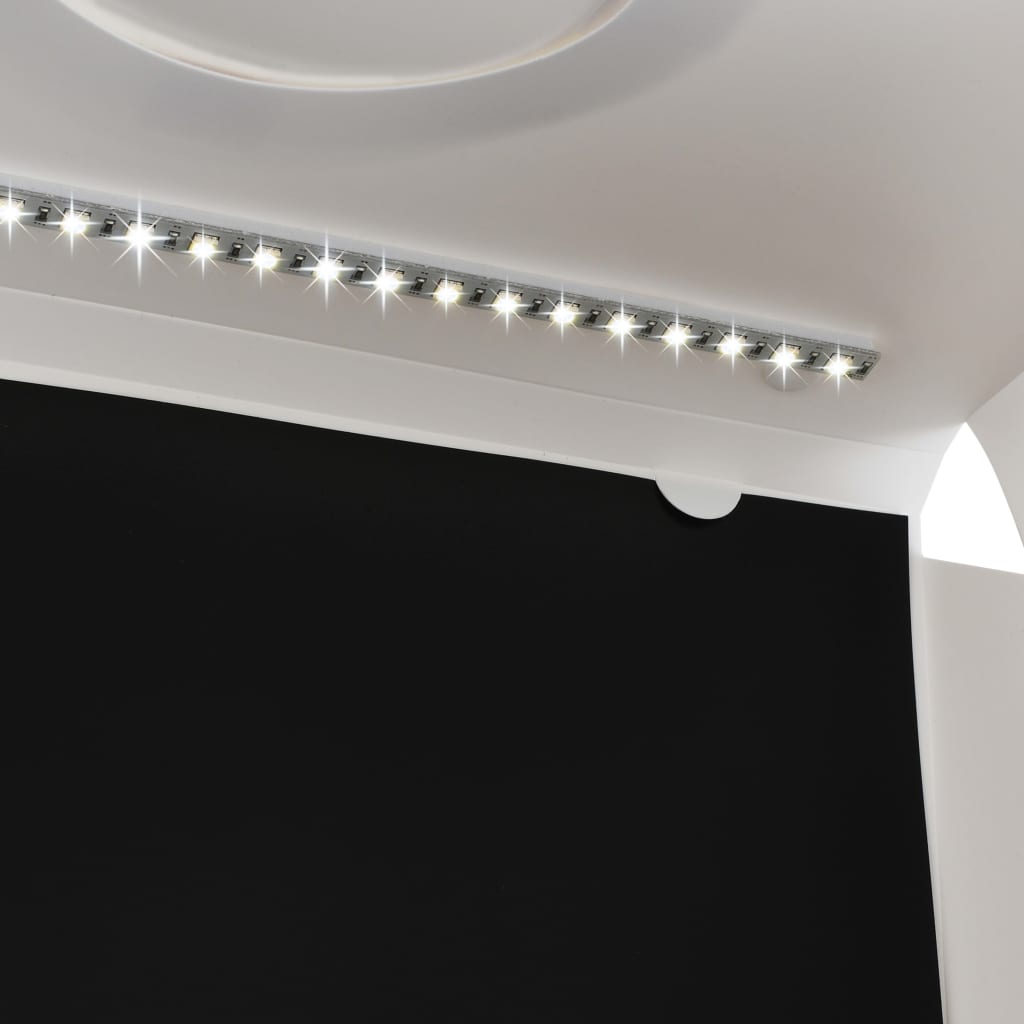 vidaXL fehér műanyag összecsukható softbox LED-lámpával 40x34x37 cm