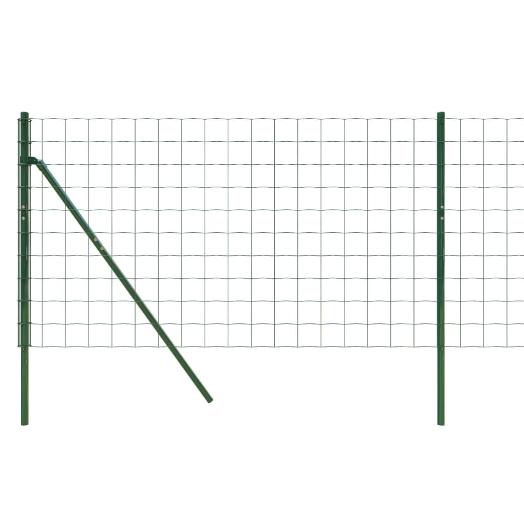 vidaXL zöld horganyzott acél drótkerítés 0,8 x 10 m