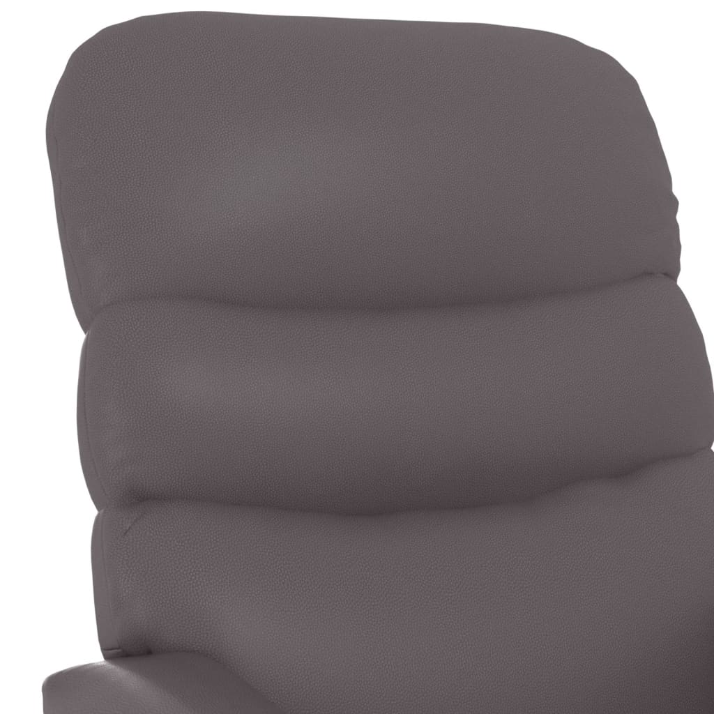 vidaXL szürke műbőr dönthető fotel