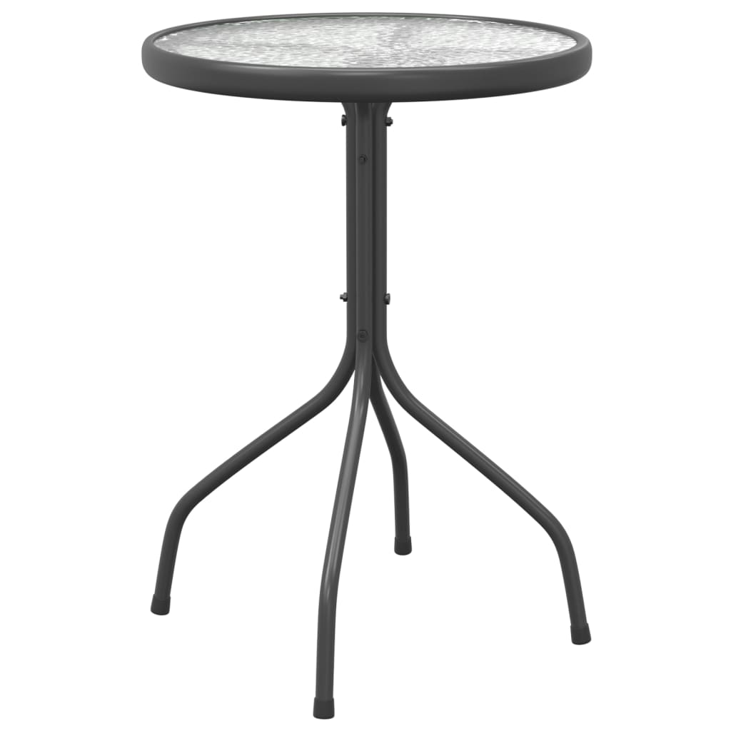 vidaXL antracitszürke acél kerti asztal Ø50 x 71 cm