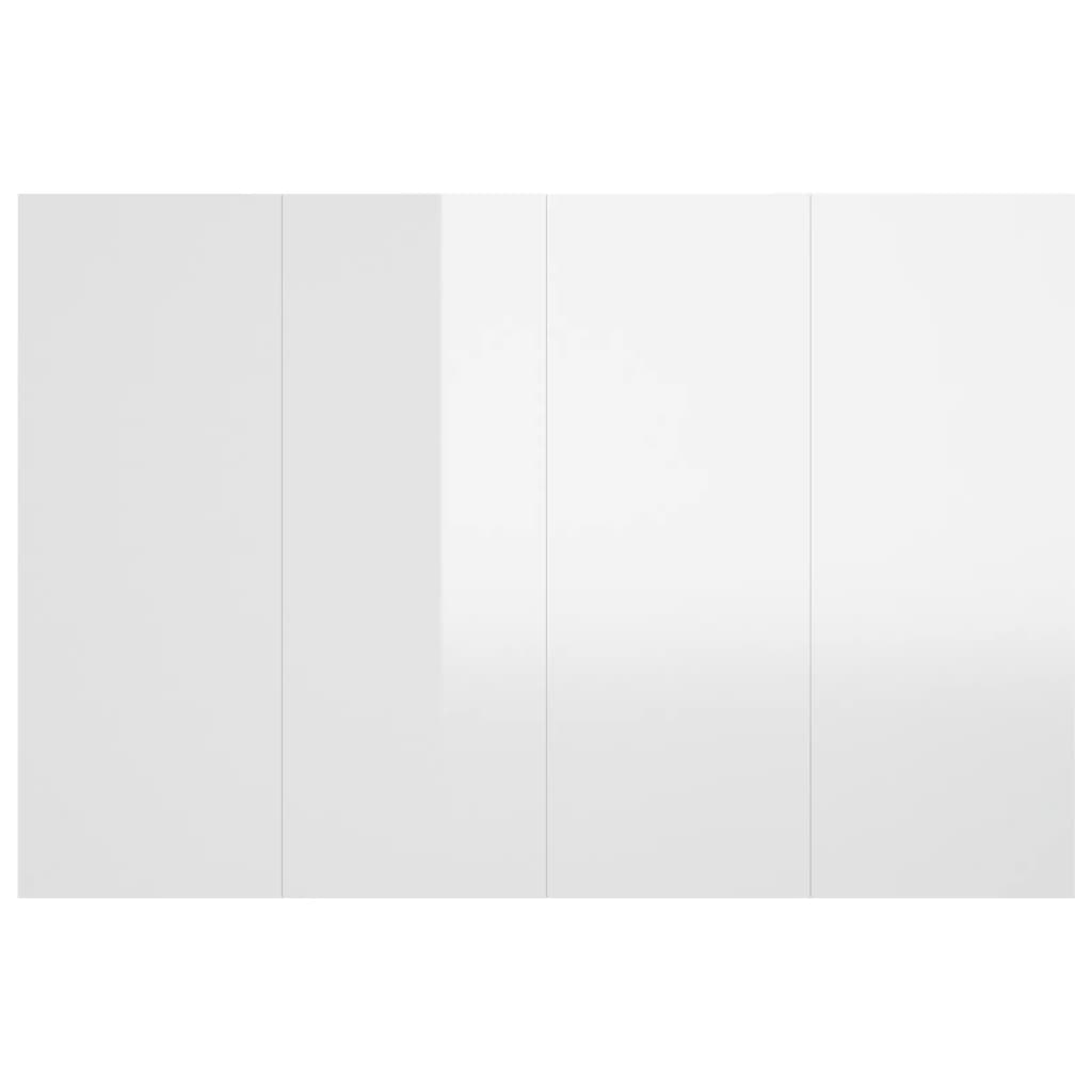 vidaXL magasfényű fehér szerelt fa ágyfejtámla 120 x 1,5 x 80 cm