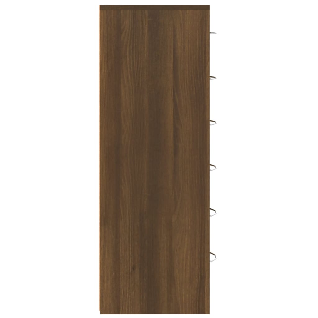 vidaXL barna tölgy színű szerelt fa komód 6 fiókkal 50 x 34 x 96 cm