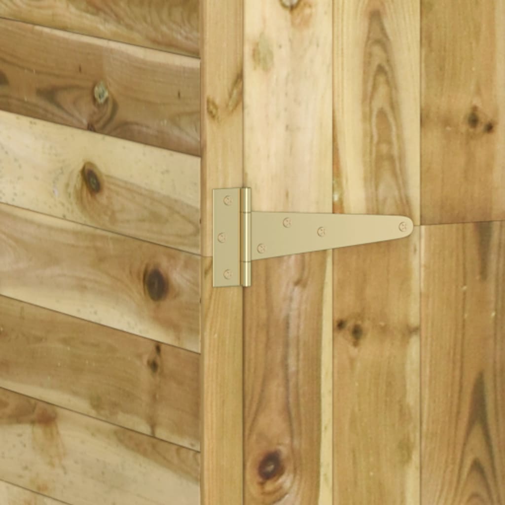 vidaXL impregnált fenyőfa kerti szerszámtároló ajtóval 107x107x220 cm