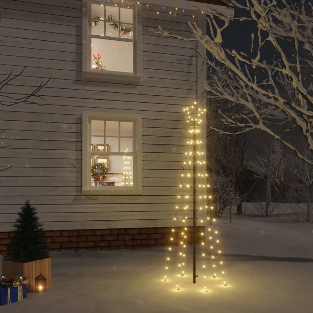 vidaXL meleg fehér fényű karácsonyfa tüskével 108 LED-del 180 cm