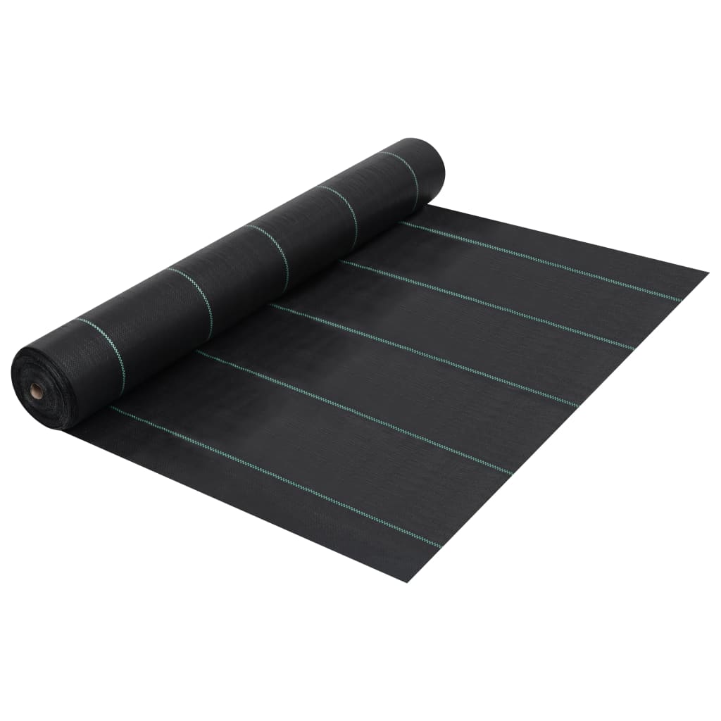 vidaXL fekete PP talajtakaró szőnyeg 2 x 5 m