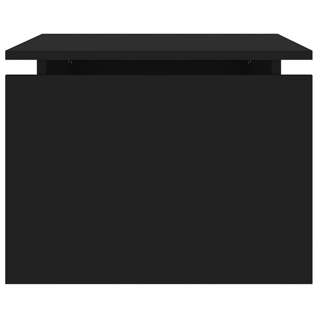 vidaXL fekete forgácslap dohányzóasztal 68 x 50 x 38 cm