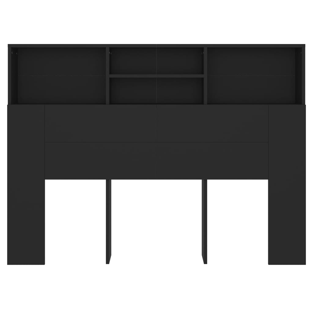 vidaXL fekete áthidaló szekrény 140x19x103,5 cm