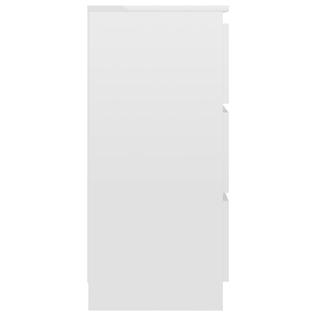 vidaXL magasfényű fehér szerelt fa tálalószekrény 60 x 35 x 76 cm