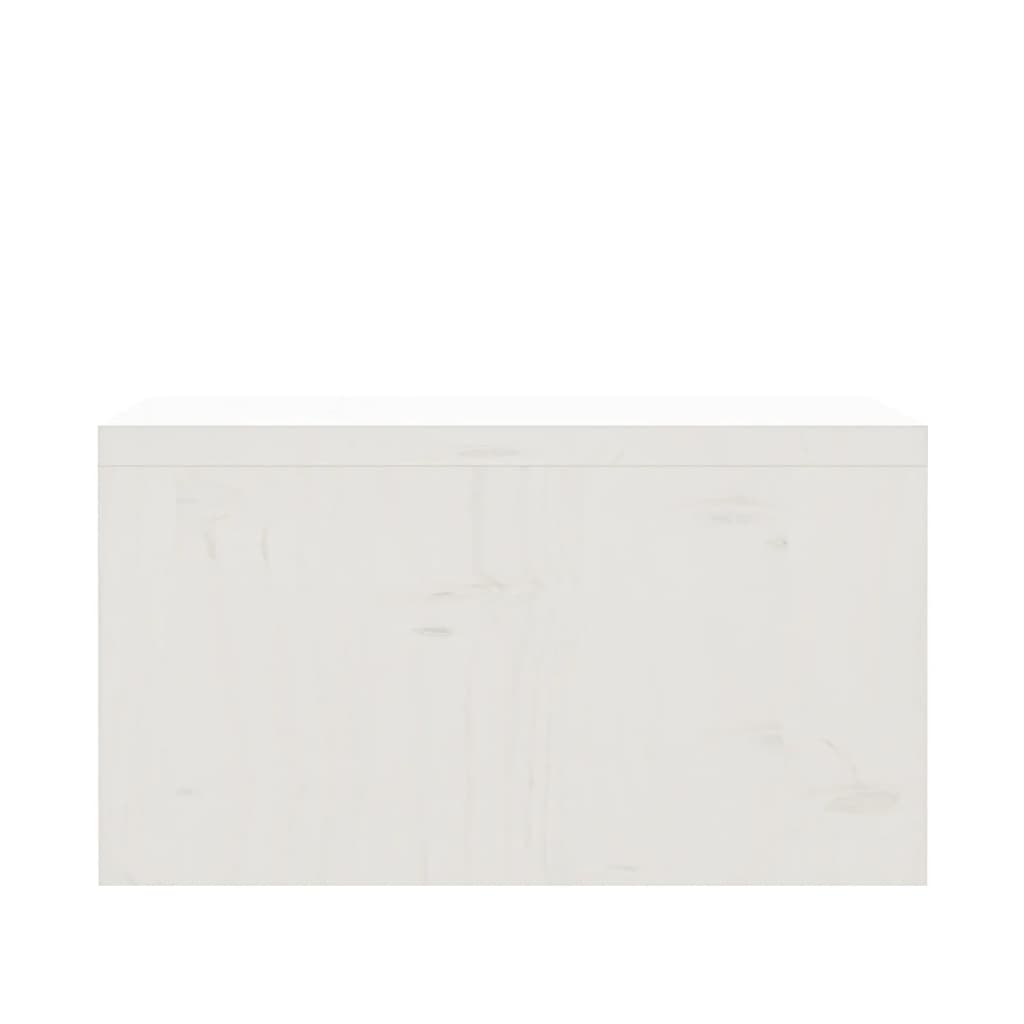 vidaXL fehér tömör fenyőfa monitorállvány 50x27x15 cm
