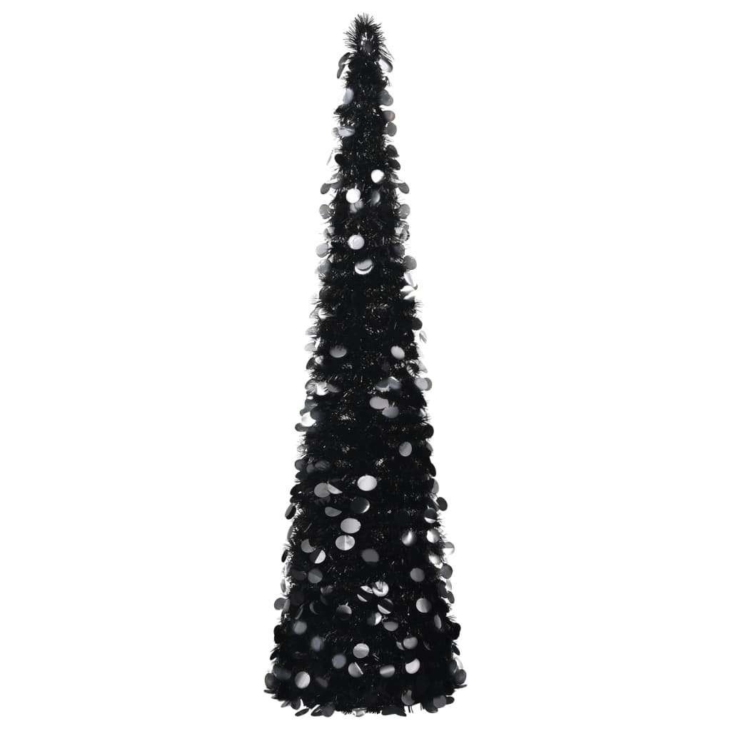 vidaXL fekete pop-up PET műkarácsonyfa 180 cm