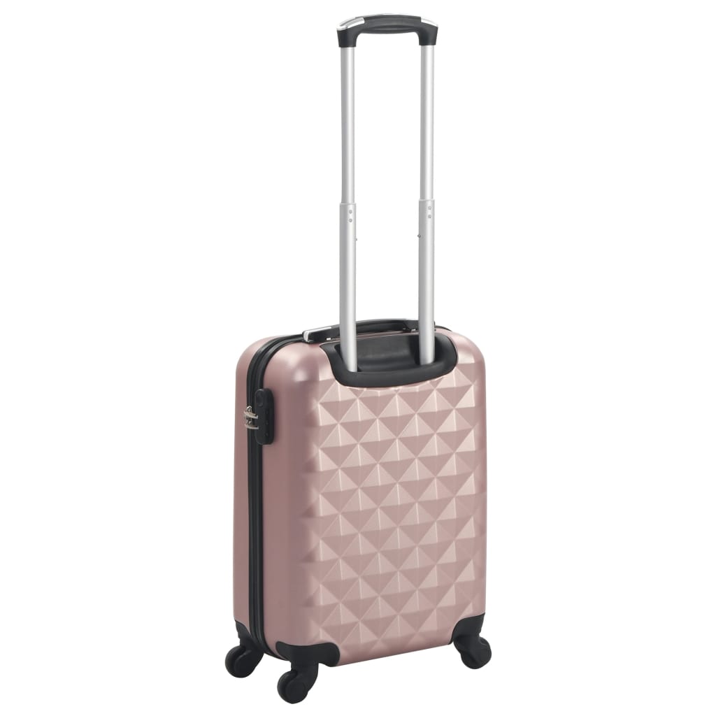 vidaXL rozéarany színű keményfalú ABS gurulós bőrönd