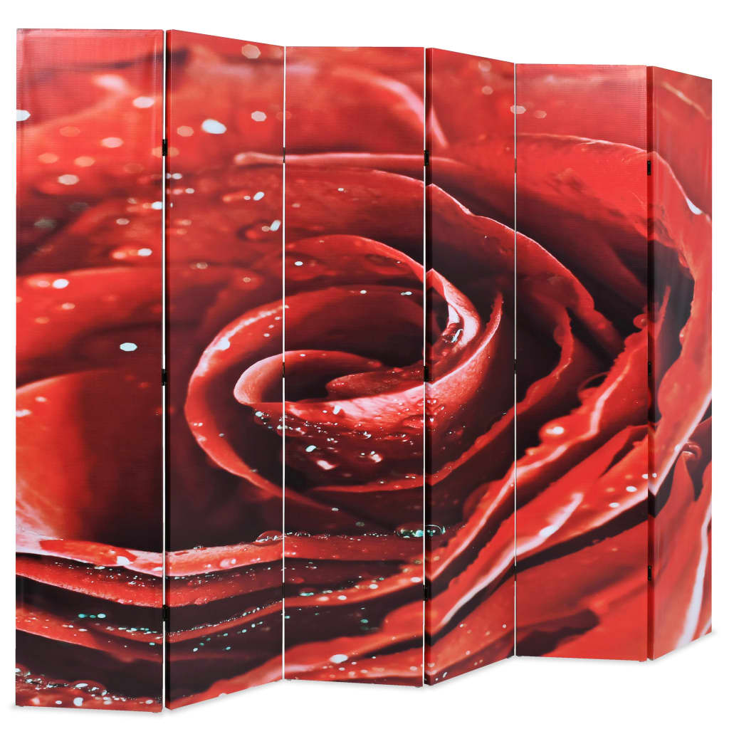 vidaXL piros rózsa mintás paraván 228 x 170 cm