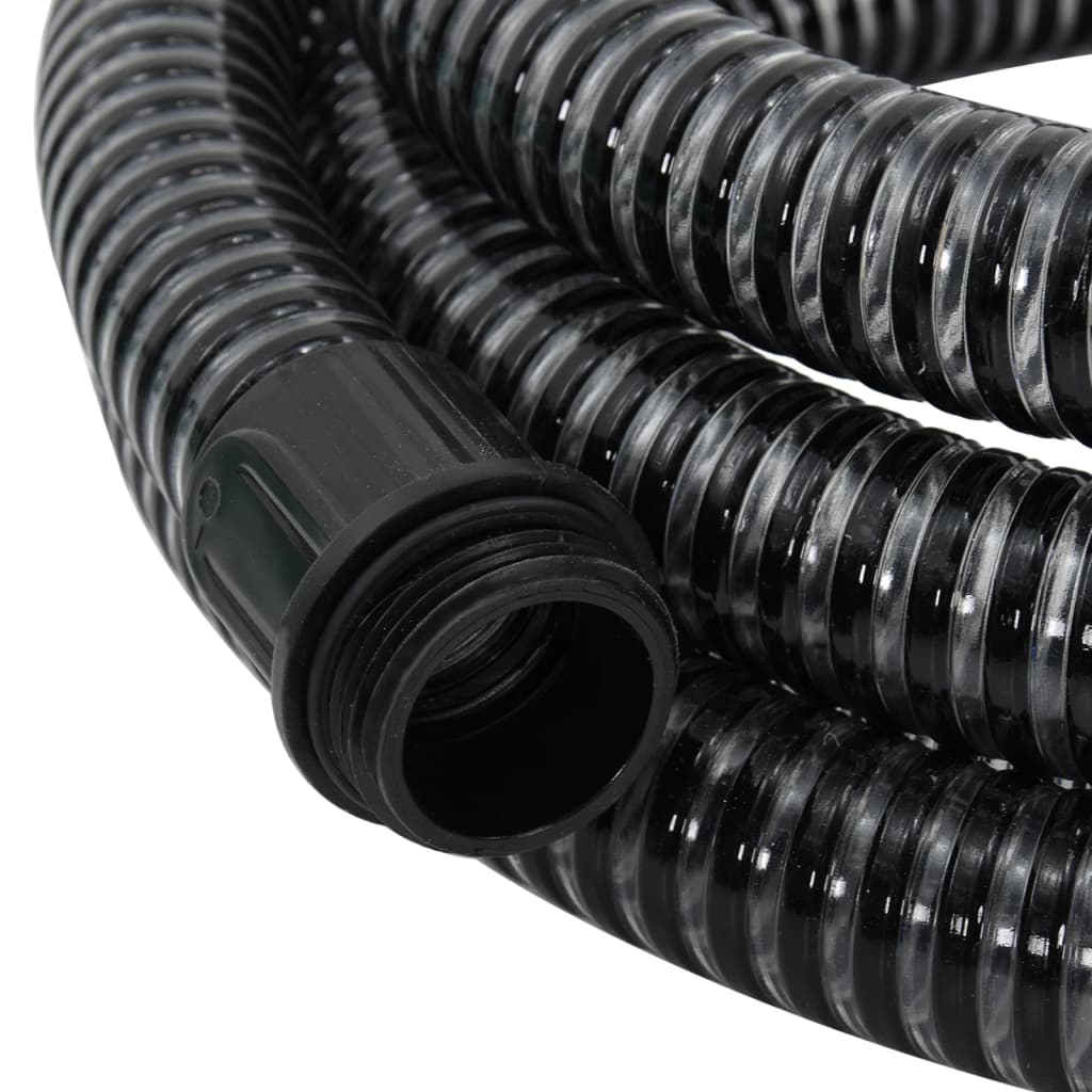 vidaXL fekete PVC szívótömlő sárgaréz csatlakozókkal 1,1" 15 m