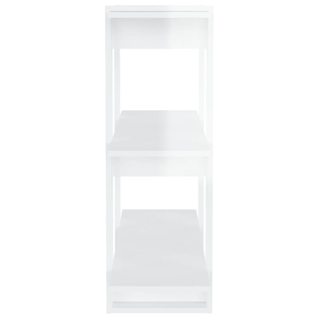 vidaXL magasfényű fehér könyvszekrény/térelválasztó 80 x 30 x 87 cm