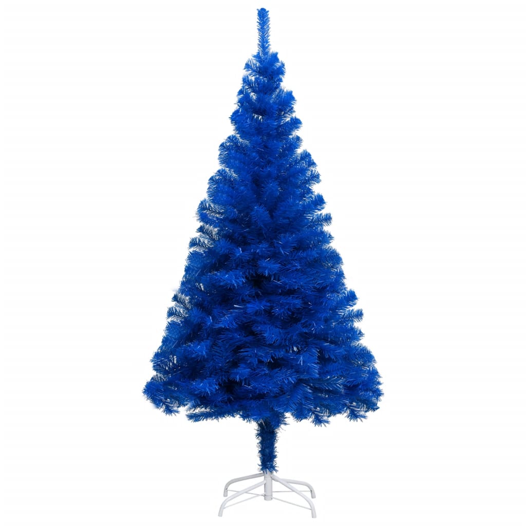 vidaXL kék PVC megvilágított műkarácsonyfa gömb szettel 120 cm