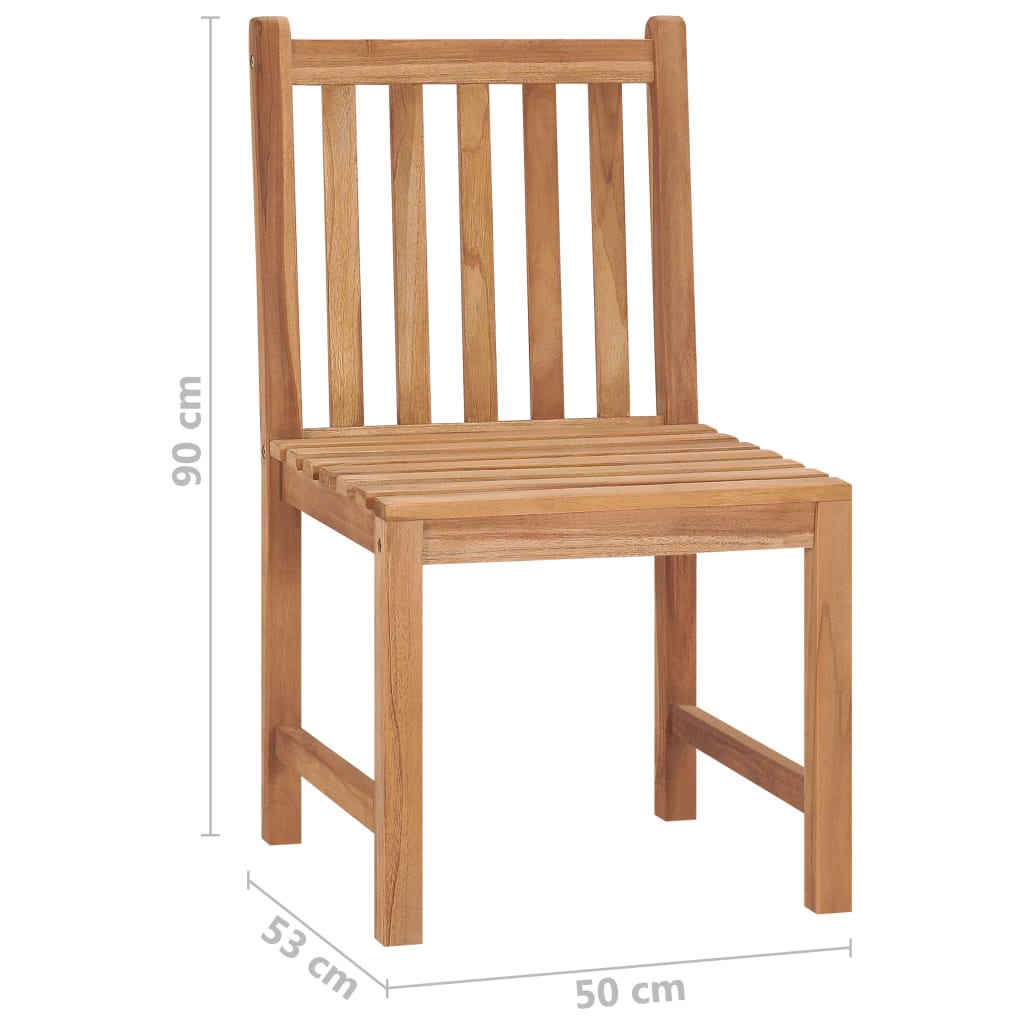 vidaXL 4 db tömör tíkfa kerti szék