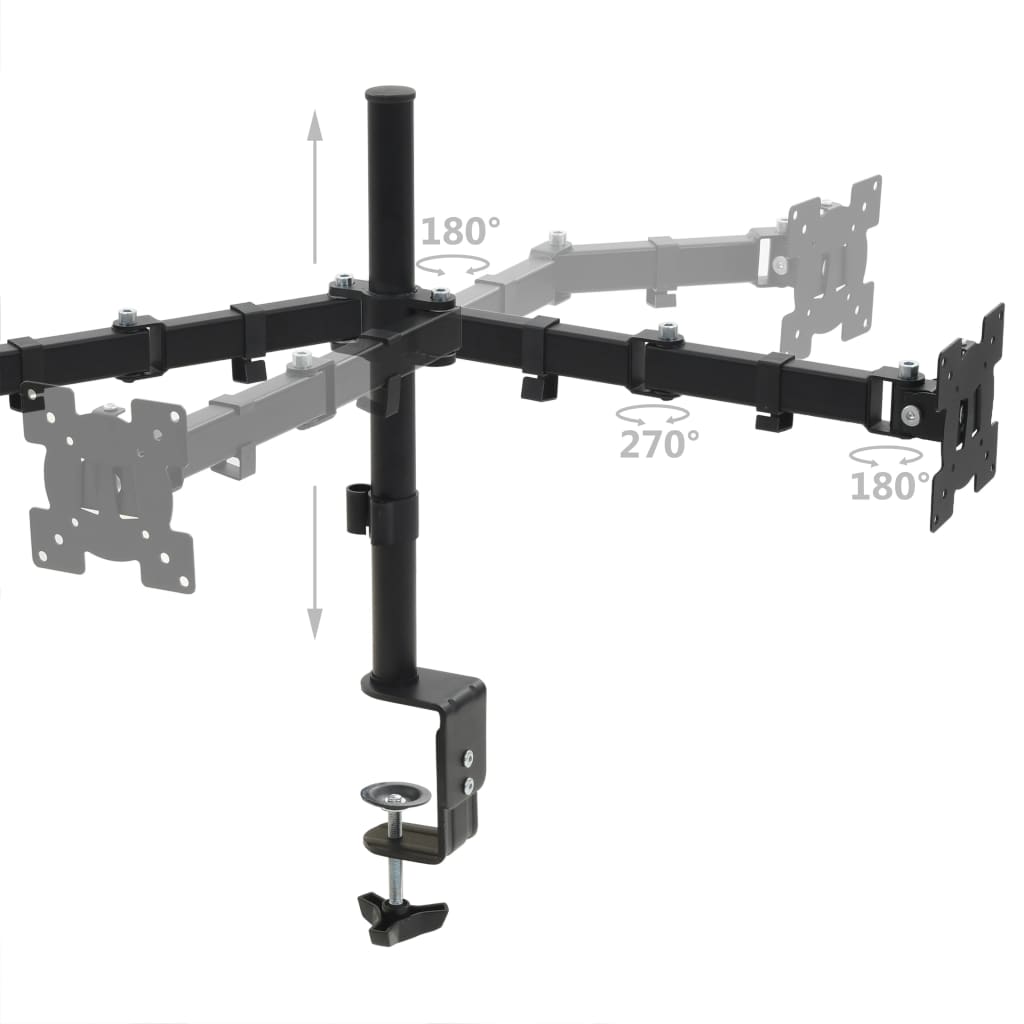 vidaXL kétkaros 32" asztali monitor tartókonzol, állítható magassággal